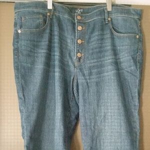 Loft outlet original straight crop denim